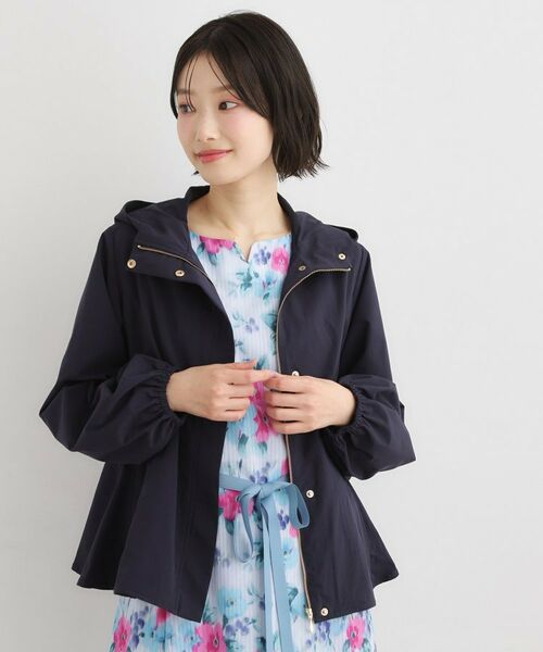 LAURA ASHLEY / ローラ アシュレイ レザーブルゾン・ジャケット | 【洗える】フード付きライトブルゾン | 詳細5