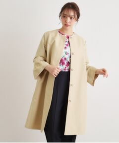 LAURA ASHLEY / ローラ アシュレイ その他アウター | 【洗える／サスティナブル素材】ギャザースリーブ グログランコート