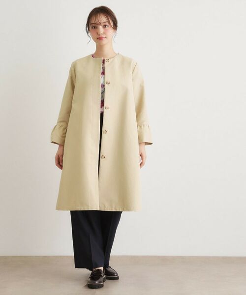 LAURA ASHLEY / ローラ アシュレイ その他アウター | 【洗える／サスティナブル素材】ギャザースリーブ グログランコート | 詳細2