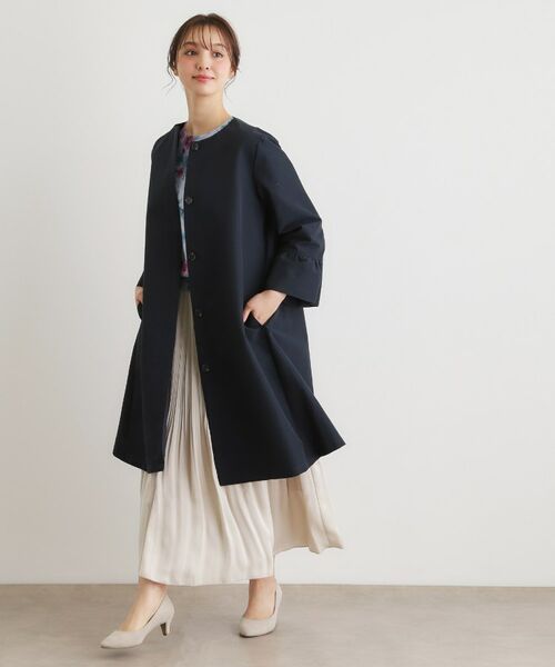 LAURA ASHLEY / ローラ アシュレイ その他アウター | 【洗える／サスティナブル素材】ギャザースリーブ グログランコート | 詳細6