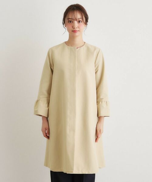 LAURA ASHLEY / ローラ アシュレイ その他アウター | 【洗える／サスティナブル素材】ギャザースリーブ グログランコート | 詳細9