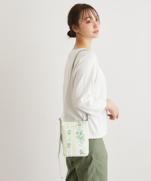 LAURA ASHLEY / ローラ アシュレイ ショルダーバッグ | ロザリーナ ストライプ柄 ミニ ショルダー | 詳細1