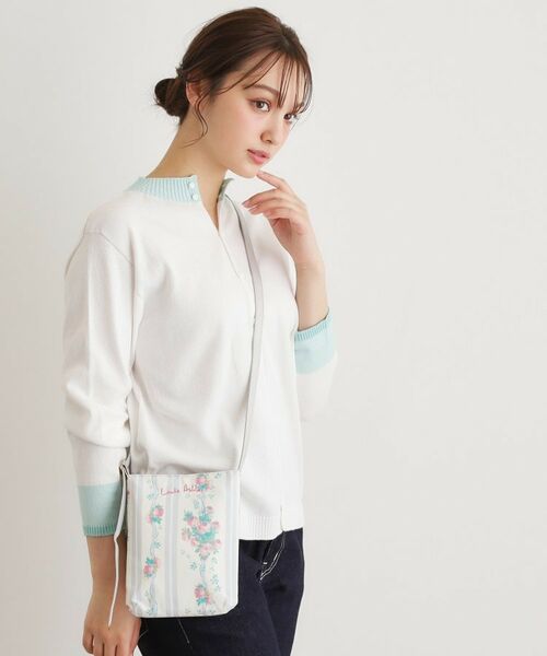 LAURA ASHLEY / ローラ アシュレイ ショルダーバッグ | ロザリーナ ストライプ柄 ミニ ショルダー | 詳細6