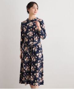 LAURA ASHLEY / ローラ アシュレイ ミニ丈・ひざ丈ワンピース | 【洗える／ジャージ素材／同柄アイテムあり】サトクリフ チューリップス柄ワンピース