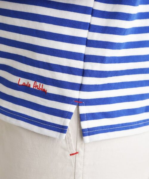 LAURA ASHLEY / ローラ アシュレイ カットソー | 【日本製】コットン ボーダー裏毛長袖Tシャツ | 詳細15