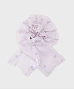 LAURA ASHLEY / ローラ アシュレイ マフラー・ショール・スヌード・ストール | 【シルク混／刺繍入／差込式】フリルストール