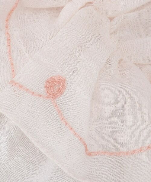 LAURA ASHLEY / ローラ アシュレイ マフラー・ショール・スヌード・ストール | 【シルク混／刺繍入／差込式】フリルストール | 詳細2