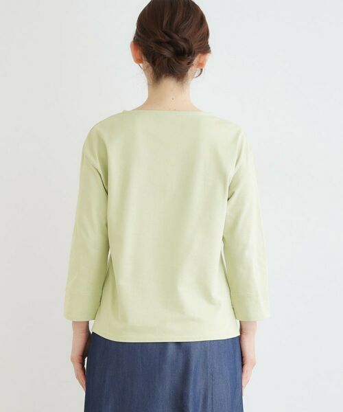 LAURA ASHLEY / ローラ アシュレイ カットソー | 【7分袖／コットン100％／見返し刺繍入り／5colors】ハービー フィールド柄プルオーバー | 詳細23