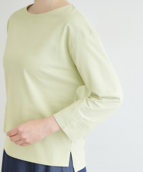 LAURA ASHLEY / ローラ アシュレイ カットソー | 【7分袖／コットン100％／見返し刺繍入り／5colors】ハービー フィールド柄プルオーバー | 詳細25