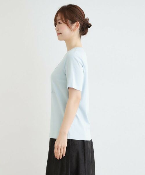 LAURA ASHLEY / ローラ アシュレイ Tシャツ | 【洗える／立体モチーフ／コットン100％】ランズウィック柄Tシャツ | 詳細14