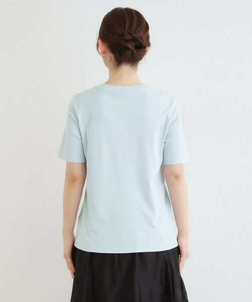 LAURA ASHLEY / ローラ アシュレイ Tシャツ | 【洗える／立体モチーフ／コットン100％】ランズウィック柄Tシャツ | 詳細15