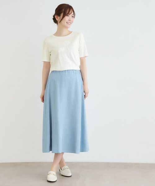 LAURA ASHLEY / ローラ アシュレイ Tシャツ | 【洗える／立体モチーフ／コットン100％】ランズウィック柄Tシャツ | 詳細2