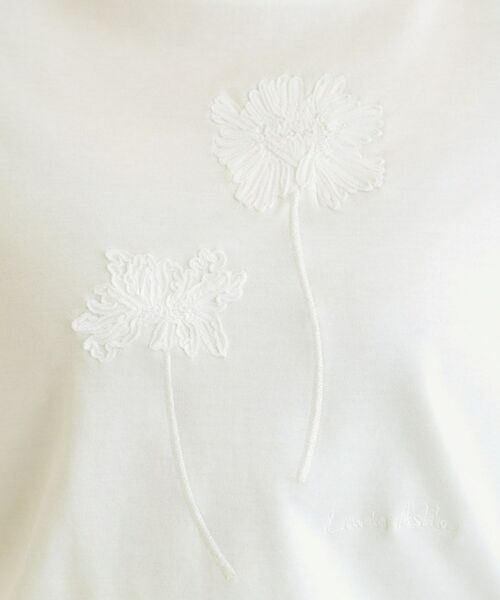 LAURA ASHLEY / ローラ アシュレイ Tシャツ | 【洗える／立体モチーフ／コットン100％】ランズウィック柄Tシャツ | 詳細4