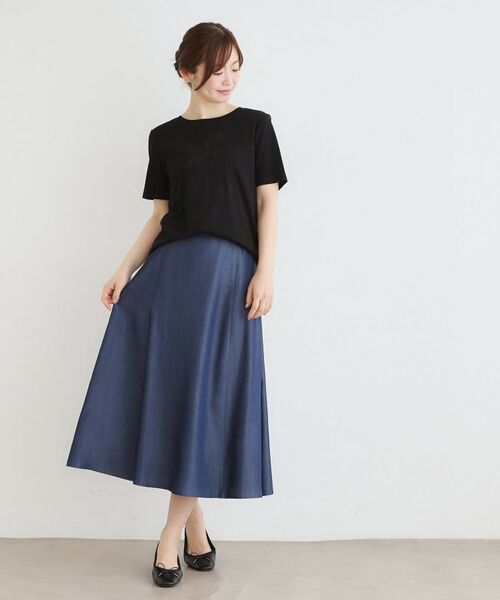 LAURA ASHLEY / ローラ アシュレイ Tシャツ | 【洗える／立体モチーフ／コットン100％】ランズウィック柄Tシャツ | 詳細7