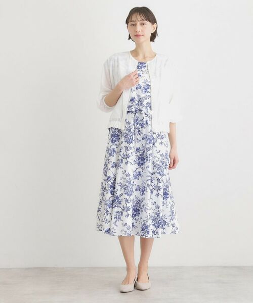 LAURA ASHLEY / ローラ アシュレイ レザーブルゾン・ジャケット | 【洗える／プラケット刺繍入り／羽織に使える】シアーブルゾン | 詳細2