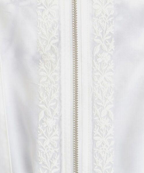 LAURA ASHLEY / ローラ アシュレイ レザーブルゾン・ジャケット | 【洗える／プラケット刺繍入り／羽織に使える】シアーブルゾン | 詳細4