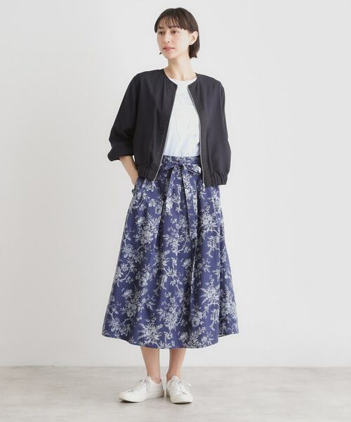 LAURA ASHLEY / ローラ アシュレイ レザーブルゾン・ジャケット | 【洗える／プラケット刺繍入り／羽織に使える】シアーブルゾン | 詳細7