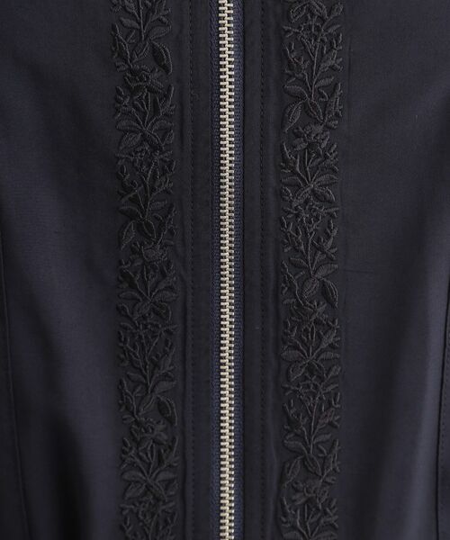 LAURA ASHLEY / ローラ アシュレイ レザーブルゾン・ジャケット | 【洗える／プラケット刺繍入り／羽織に使える】シアーブルゾン | 詳細8