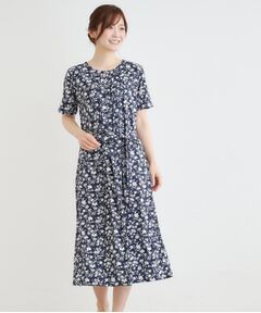 LAURA ASHLEY / ローラ アシュレイ ロング・マキシ丈ワンピース | 【洗える／ジャージ素材／同柄アイテムあり】ライ柄ワンピース