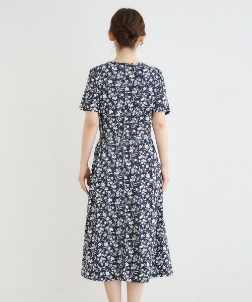 LAURA ASHLEY / ローラ アシュレイ ロング・マキシ丈ワンピース | 【洗える／ジャージ素材／同柄アイテムあり】ライ柄ワンピース | 詳細7