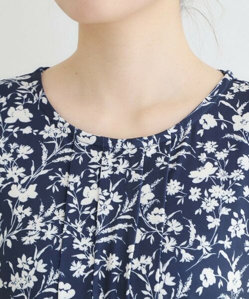 LAURA ASHLEY / ローラ アシュレイ ロング・マキシ丈ワンピース | 【洗える／ジャージ素材／同柄アイテムあり】ライ柄ワンピース | 詳細8