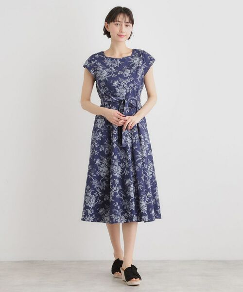 LAURA ASHLEY / ローラ アシュレイ ミニ丈・ひざ丈ワンピース | 【洗える／コットン100％／3colors／同柄アイテムあり】ウォールド ガーデン柄ワンピース | 詳細11