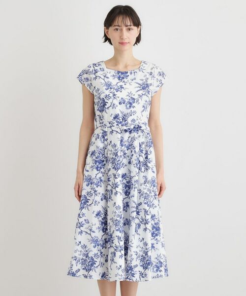 LAURA ASHLEY / ローラ アシュレイ ミニ丈・ひざ丈ワンピース | 【洗える／コットン100％／3colors／同柄アイテムあり】ウォールド ガーデン柄ワンピース | 詳細13