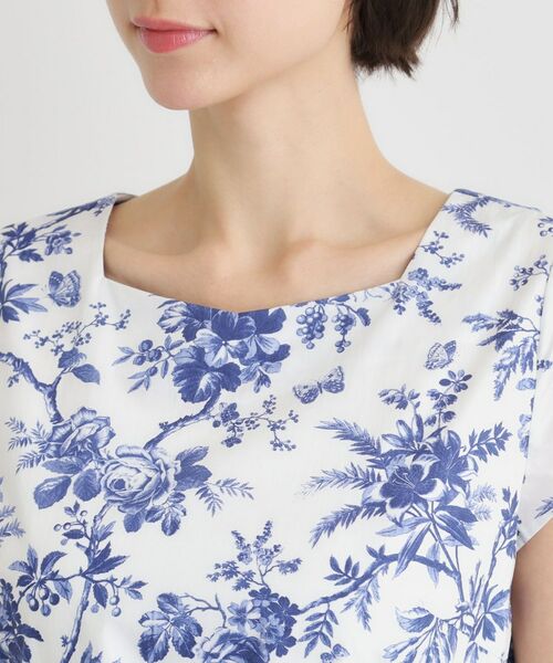 LAURA ASHLEY / ローラ アシュレイ ミニ丈・ひざ丈ワンピース | 【洗える／コットン100％／3colors／同柄アイテムあり】ウォールド ガーデン柄ワンピース | 詳細16