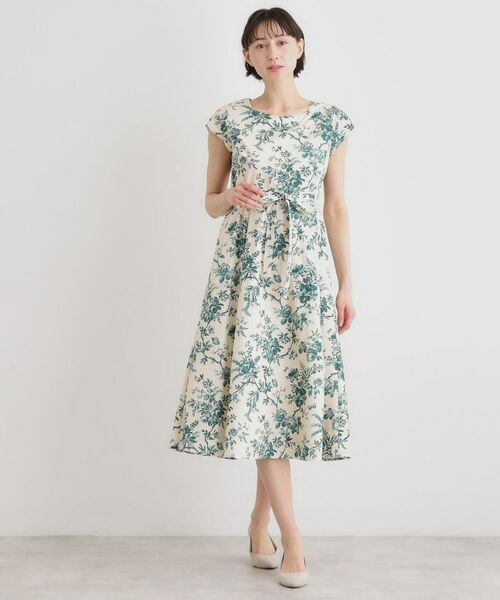 LAURA ASHLEY / ローラ アシュレイ ミニ丈・ひざ丈ワンピース | 【洗える／コットン100％／3colors／同柄アイテムあり】ウォールド ガーデン柄ワンピース | 詳細2