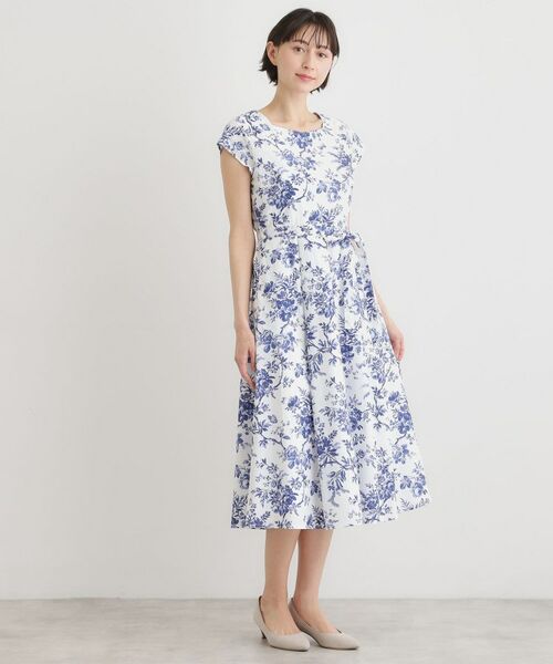 LAURA ASHLEY / ローラ アシュレイ ミニ丈・ひざ丈ワンピース | 【洗える／コットン100％／3colors／同柄アイテムあり】ウォールド ガーデン柄ワンピース | 詳細6