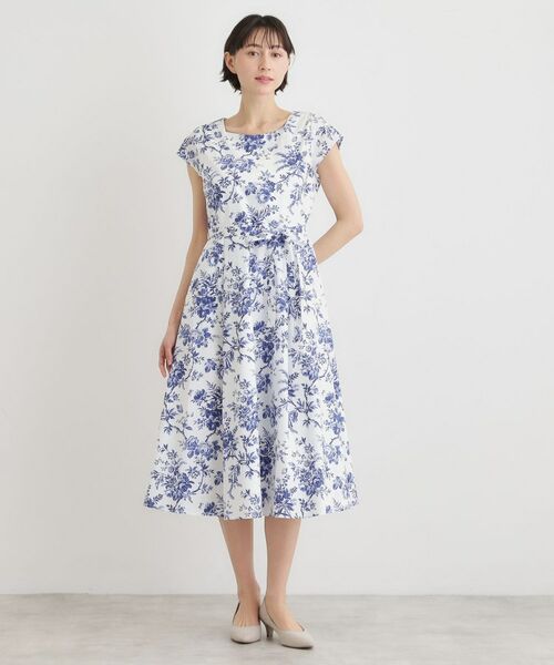 LAURA ASHLEY / ローラ アシュレイ ミニ丈・ひざ丈ワンピース | 【洗える／コットン100％／3colors／同柄アイテムあり】ウォールド ガーデン柄ワンピース | 詳細7