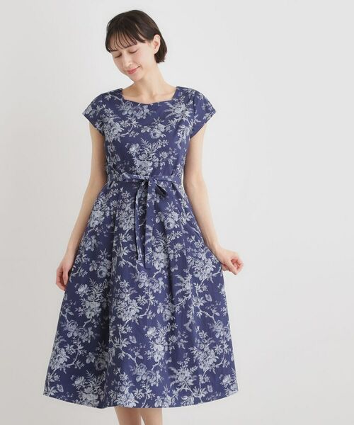 LAURA ASHLEY / ローラ アシュレイ ミニ丈・ひざ丈ワンピース | 【洗える／コットン100％／3colors／同柄アイテムあり】ウォールド ガーデン柄ワンピース | 詳細9