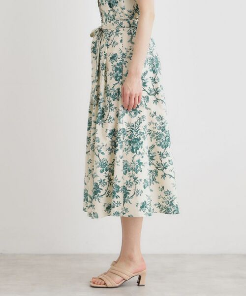LAURA ASHLEY / ローラ アシュレイ スカート | 【洗える／コットン100％／ウエストゴム／3colors】ウォールド ガーデン柄スカート | 詳細14