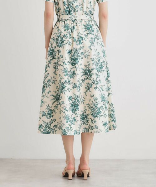 LAURA ASHLEY / ローラ アシュレイ スカート | 【洗える／コットン100％／ウエストゴム／3colors】ウォールド ガーデン柄スカート | 詳細15