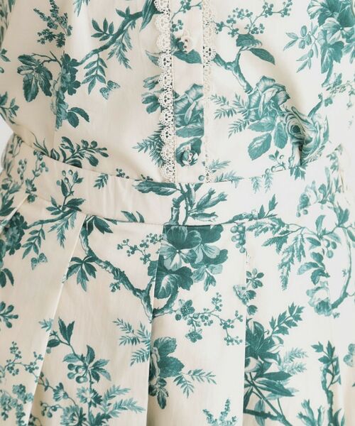 LAURA ASHLEY / ローラ アシュレイ スカート | 【洗える／コットン100％／ウエストゴム／3colors】ウォールド ガーデン柄スカート | 詳細17