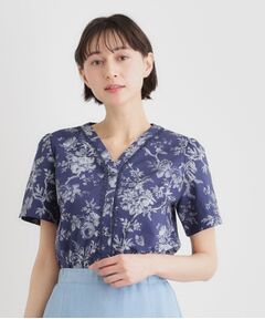 LAURA ASHLEY / ローラ アシュレイ シャツ・ブラウス | 【洗える／コットン100％／3colors／同柄アイテムあり】ウォールド ガーデン柄ブラウス