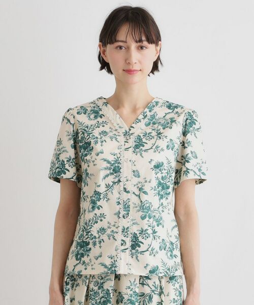 LAURA ASHLEY / ローラ アシュレイ シャツ・ブラウス | 【洗える／コットン100％／3colors／同柄アイテムあり】ウォールド ガーデン柄ブラウス | 詳細13