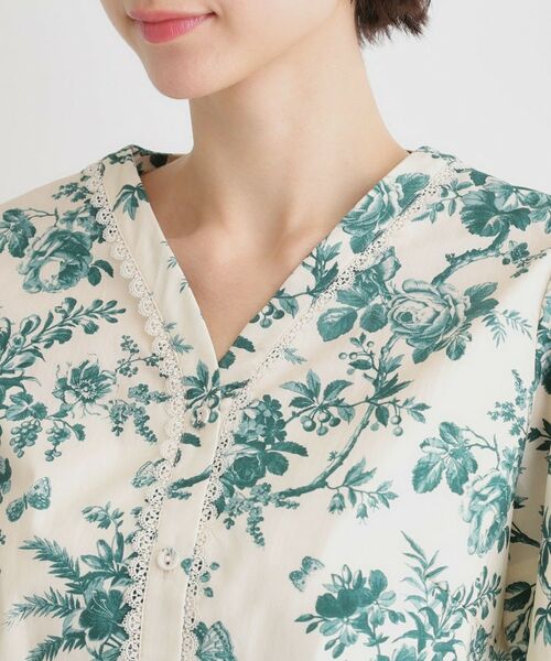 LAURA ASHLEY / ローラ アシュレイ シャツ・ブラウス | 【洗える／コットン100％／3colors／同柄アイテムあり】ウォールド ガーデン柄ブラウス | 詳細16