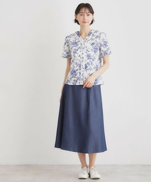 LAURA ASHLEY / ローラ アシュレイ シャツ・ブラウス | 【洗える／コットン100％／3colors／同柄アイテムあり】ウォールド ガーデン柄ブラウス | 詳細6