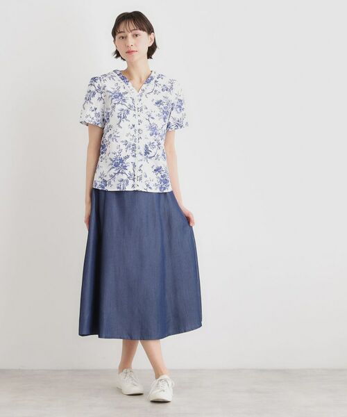 LAURA ASHLEY / ローラ アシュレイ シャツ・ブラウス | 【洗える／コットン100％／3colors／同柄アイテムあり】ウォールド ガーデン柄ブラウス | 詳細7