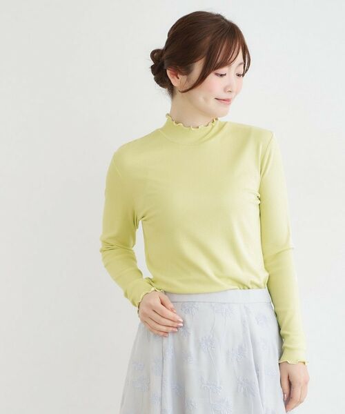 LAURA ASHLEY / ローラ アシュレイ カットソー | 【定番人気!5colors/洗える】メロウエラスティックタートル(イエロー(031))