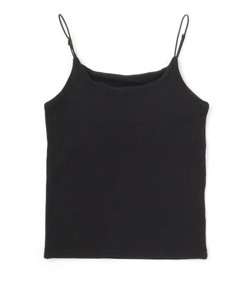 LAURA ASHLEY / ローラ アシュレイ キャミソール・チューブトップ | 【ロゴ刺繍入り／カップ一体型】カップ付きキャミソール（ブラック(019)）