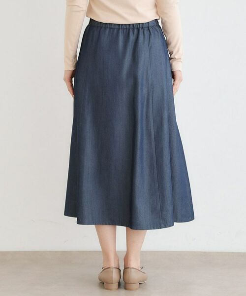 LAURA ASHLEY / ローラ アシュレイ ロング・マキシ丈スカート | 【定番人気！脇ファスナーあり／ウエストゴム】セルロース デニムスカート | 詳細11