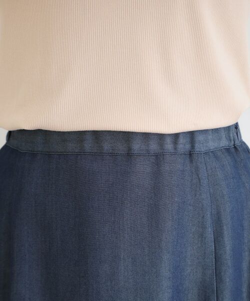 LAURA ASHLEY / ローラ アシュレイ ロング・マキシ丈スカート | 【定番人気！脇ファスナーあり／ウエストゴム】セルロース デニムスカート | 詳細12