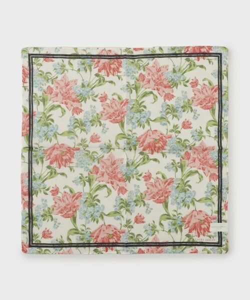 LAURA ASHLEY / ローラ アシュレイ ハンカチ | ユリ柄 プリントハンカチ（ホワイト(102)）