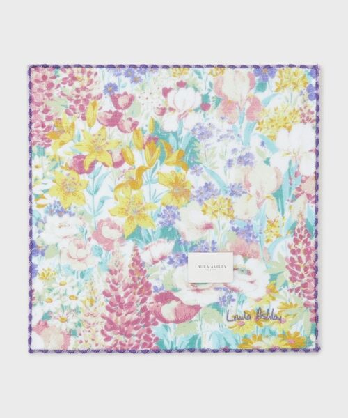 LAURA ASHLEY / ローラ アシュレイ ハンカチ | エヴァリンガムメドウ柄プリントタオルハンカチ（パープル(181)）