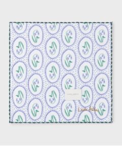 LAURA ASHLEY / ローラ アシュレイ ハンカチ | アリーブルーベルウィズスポット柄プリントタオルハンカチ