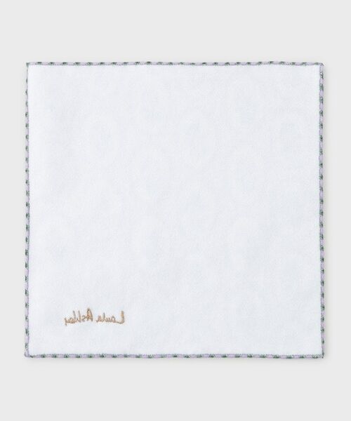 LAURA ASHLEY / ローラ アシュレイ ハンカチ | アリーブルーベルウィズスポット柄プリントタオルハンカチ | 詳細2