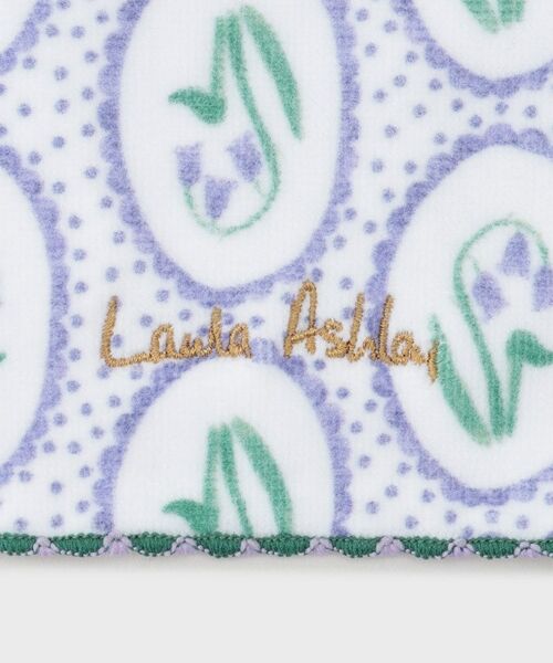 LAURA ASHLEY / ローラ アシュレイ ハンカチ | アリーブルーベルウィズスポット柄プリントタオルハンカチ | 詳細4