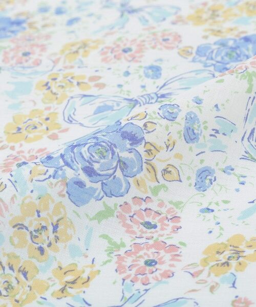 LAURA ASHLEY / ローラ アシュレイ ハンカチ | 大リボン＆お花 プリントハンカチ | 詳細3